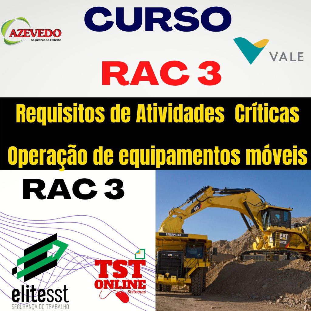 Curso RAC 3 Vale Operação de equipamentos móveis