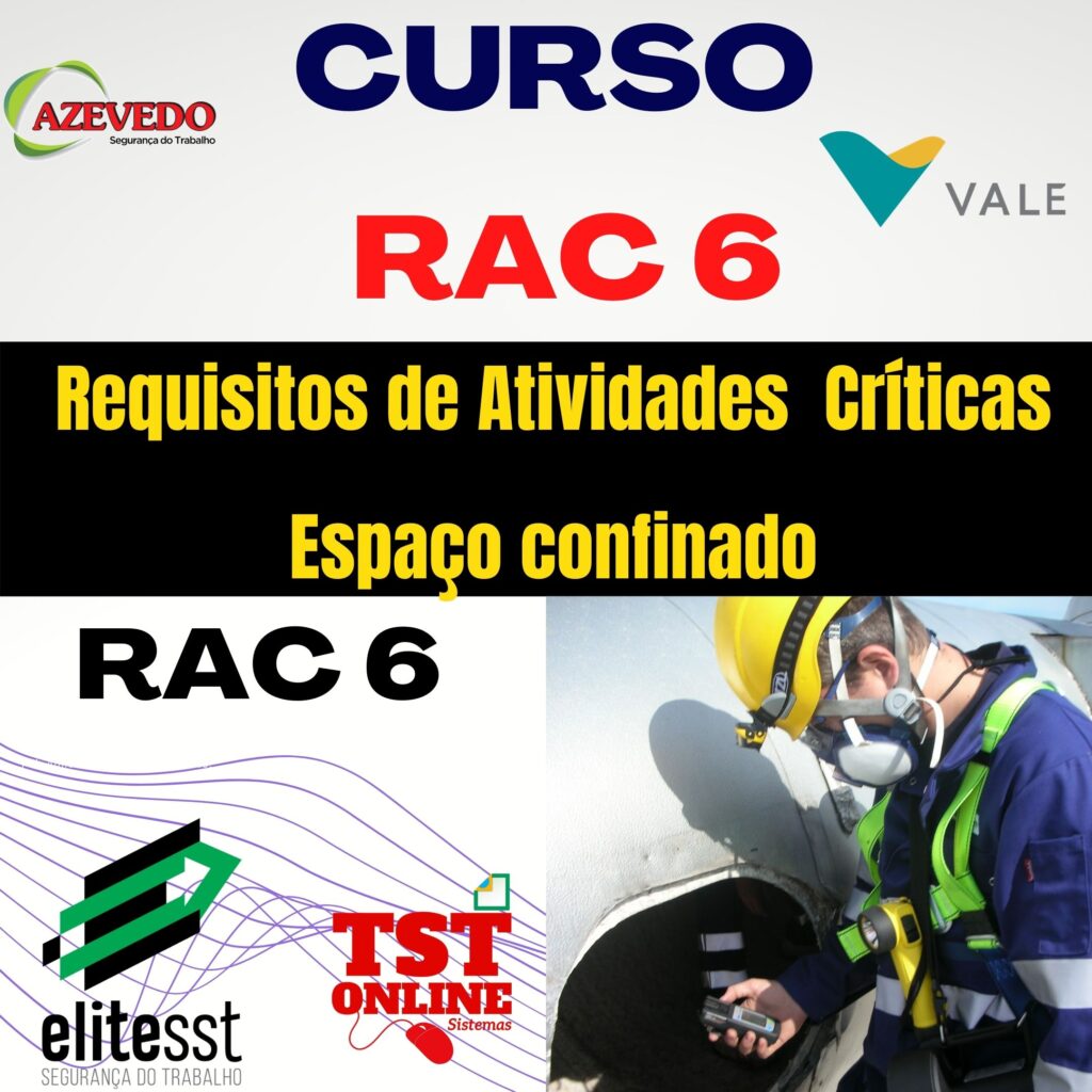 Curso RAC 6 Vale Espaço Confinado