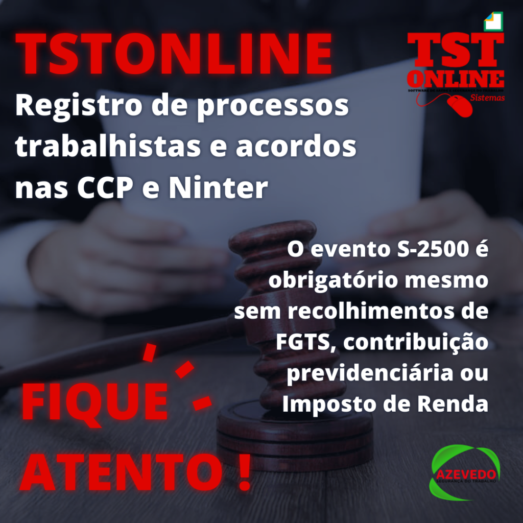 Eventos de Processo Trabalhista no eSocial S-2500